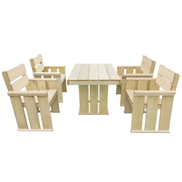 Set Mobilier De Exterior 5 Piese Lemn De Pin Tratat 43261